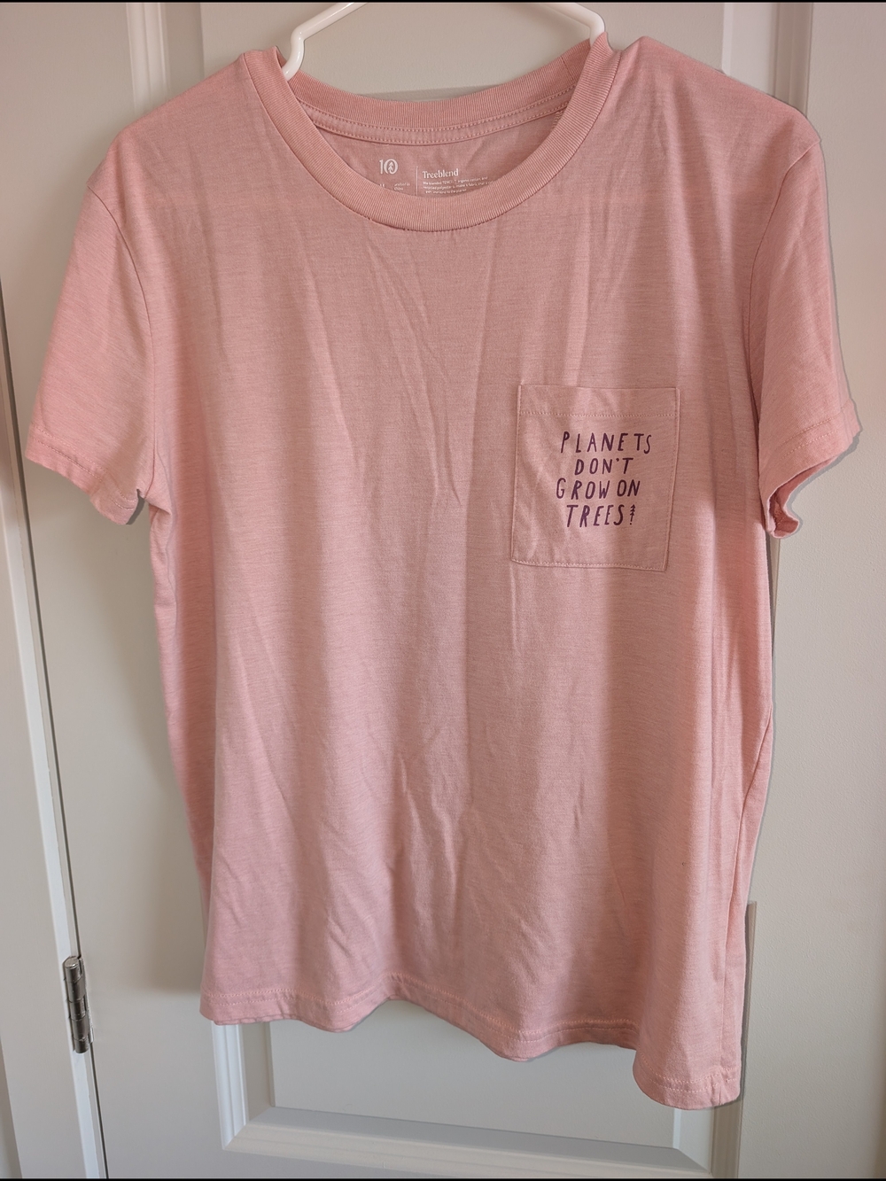 tentree Dusty Pink Crewneck Pocket Tee